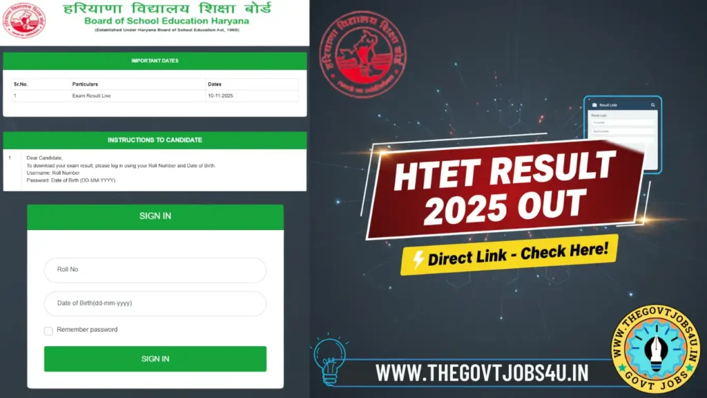 Haryana TET Result 2025