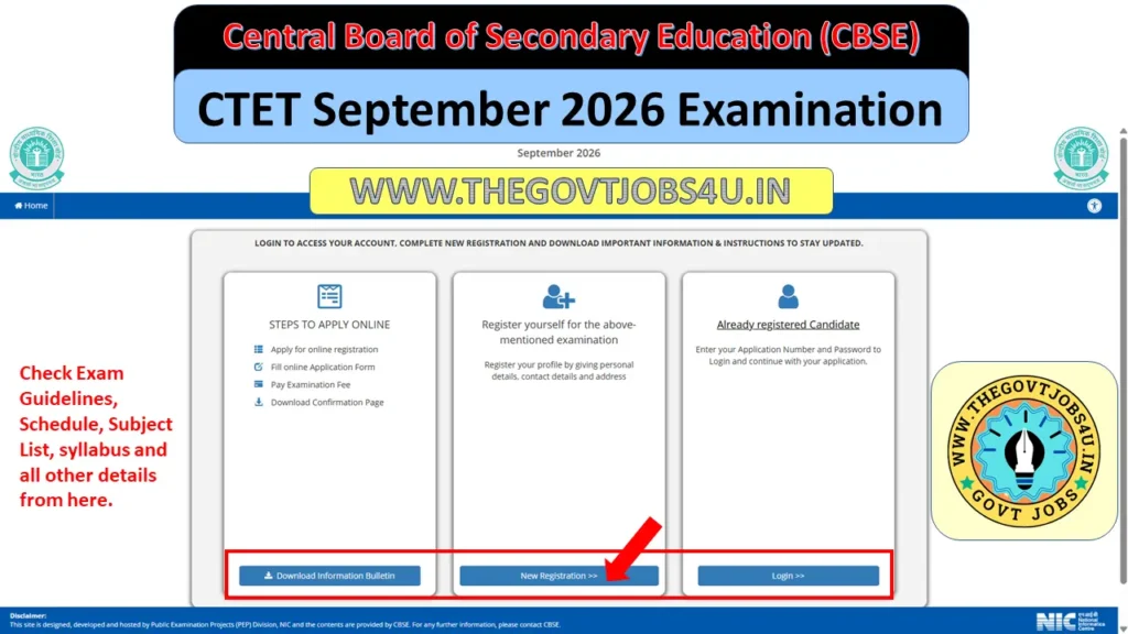 CTET September 2026 Online Form