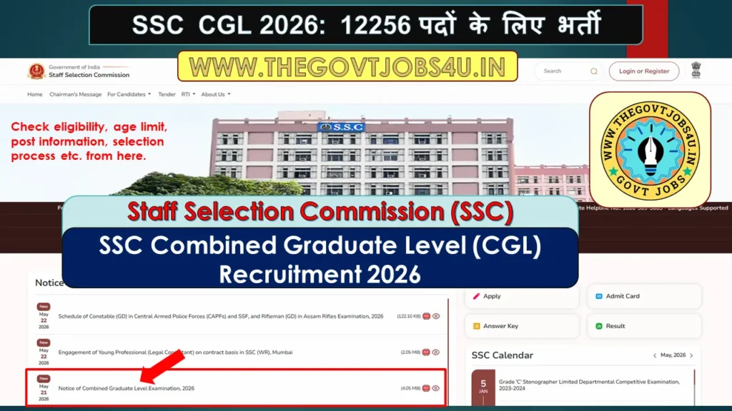 SSC CGL Online Form 2026