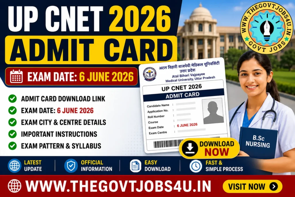 UP CNET Admit Card 2026