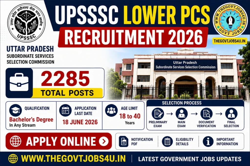 UPSSSC Lower PCS Online Form 2026