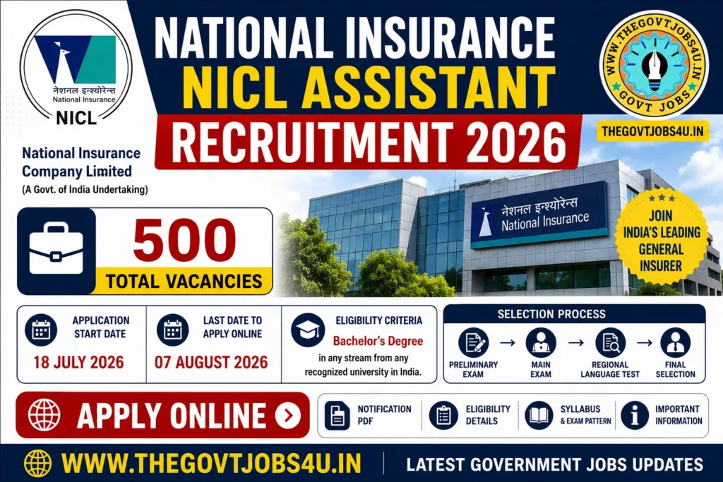 National Insurance NICL Assistant Recruitment 2026